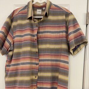 ROWN Men's Multi-Colored Stripe Shirt: Size XL